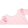 thumbnail image 3 of Arshiner Ruffle Long Sleeve Leotard for Girls Ballet Leotards Low Back Gymnastic Dance Outfits for Toddler, 3 of 8
