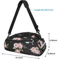 thumbnail image 3 of Mosiso Bike Rack Bag Trunk Pannier Rear Seat Bag Waterproof Cycling Bicycle Storage Luggage Saddle Shoulder Bag, Black Peony, 3 of 7
