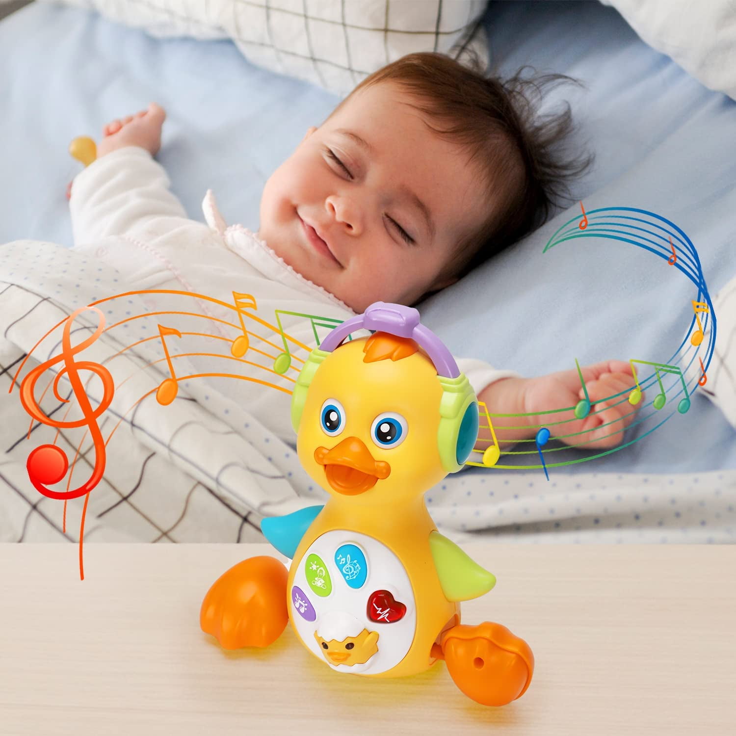 Baby Musical Duck Toy Dancing Walking Tummy Time Toys Light Up Infant Toys Baby Toys 18 Months Gifts for 2 Year Old Boys Girls Baby Learning Development Toy Toddler Toys