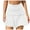 White, variant on YOUSNH Women's Plain Pleated Skirt Women's Sports Waistband Skirt A Line Skirts for Women Grey L