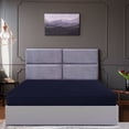 thumbnail image 5 of PiccoCasa 110GSM Brushed Microfiber Fitted Sheet with 16" Depth, Navy Blue Queen, 5 of 6