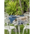 thumbnail image 2 of Outdoor Tablecloth with Umbrella Hole and Zipper, Blue Teal Fall Round Table Cloth 54 Inch Waterproof Tablecloth, Thanksgiving Pumpkins Rustic Botanical Picnic Table Cover for Patio Camping, 2 of 7