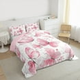 thumbnail image 3 of Manfei Cute Butterfly Queen Comforter Set,Flying Animal Bedding Sets,Pink White Bedding Comforter Set For Kids,Breathable Home Decor Reversible,3 Pieces, 3 of 8