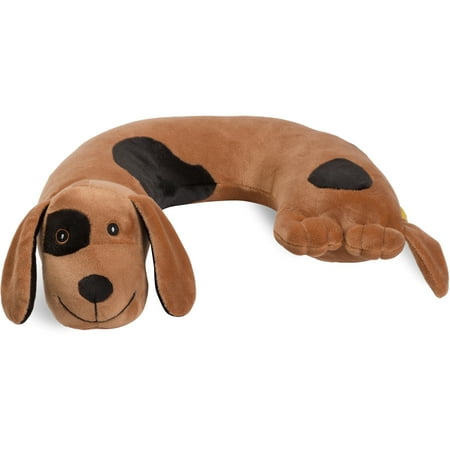 World's Best Dog Kids Travel Neck Pillow (Machine Washable), Brown