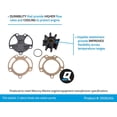 thumbnail image 3 of Quicksilver 59362A4 Sea Water Pump Impeller Replacement Kit for Bravo I, II and III w/ Two-Piece Pump Body, 3 of 3
