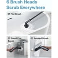 thumbnail image 2 of HOTO 3-Piece Replacement Brushes – Fits Cordless Spin Scrubber, Tiles & Floors, 2 of 6