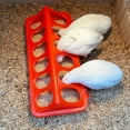 thumbnail image 6 of Plastic Flip Top Poultry Feeder Trough Small Chick Feeder Plastic Chicken Feeder No Waste Spill Proof For Birds Small Poultry Chick Feeder Trough With Multiple Feeding Holes Feeding Dish Dispenser, 6 of 9