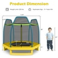 thumbnail image 3 of Costway 7FT Kids Trampoline Outdoor Indoor Recreational Bounce Jumper Yellow, 3 of 10