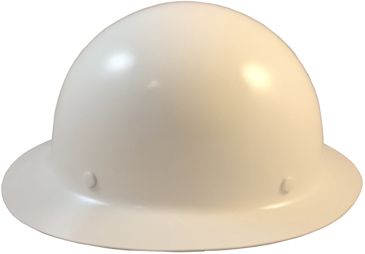 MSA Skullgard Full Brim Hard Hat with FasTrac III Ratchet Suspension - White