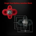 thumbnail image 5 of 1/4" Single Stud Battery Junction Posts, Ampper Heavy Duty Power and Ground Junction Block Power Distribution Studs Terminal Kit, Pack of 2 (Red and Black), 5 of 8