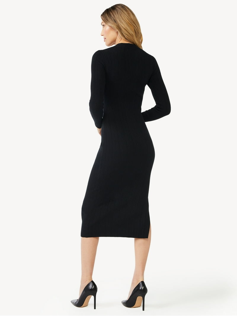 knee length dresses for ladies Alaura Belted Knit Midi Dress – Gina Bacconi main image 0