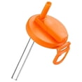 thumbnail image 1 of Tapas para Latas Refresco Con Pajita Silicona Cubierta Acampar Picnic () Naranja, 1 of 9