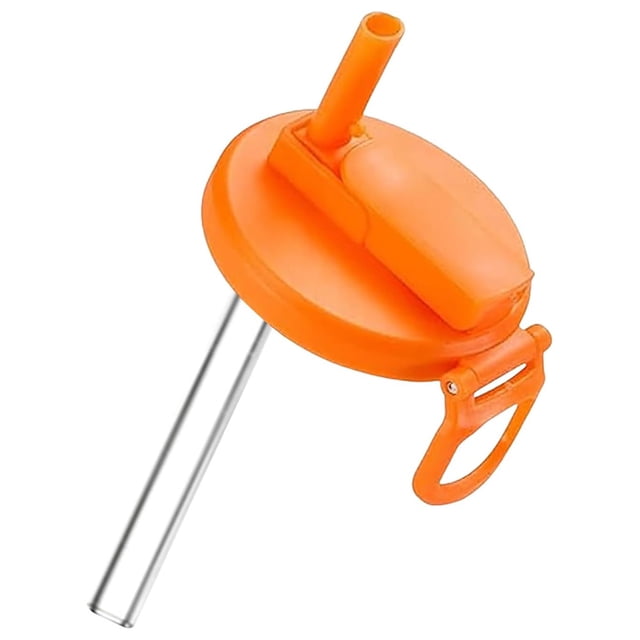 Tapas para Latas Refresco Con Pajita Silicona Cubierta Acampar Picnic () Naranja