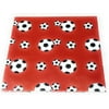 Soccer Themed Red Gift Wrap - 20" X 30" - 4 Pieces Per Order!