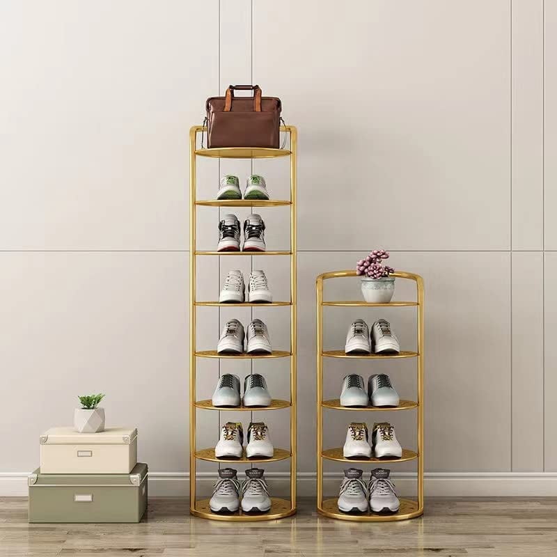Shoe Storage Organizer Shoe Rack Multi-Layer Vertical Shoe Rack Save Space Iron Stand Storage Shelf for Living Room Doorway Furniture Products Shoe Rack for Door (5 Layer White China)