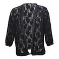 thumbnail image 5 of Weikingp Womens Cardigan, Women'S Autumn Patterned Lace Hollow Lace Solid Color Nine Quarter Sleeved Cardigan Fall Clothes for Women 2024 Lace Tops for Women Black L, 5 of 6