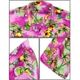 thumbnail image 4 of HAPPY BAY Men's Summer Button Down Shirt Aloha Short Sleeve Stylish Tops Vacation Cruise Holiday Hawaiian Shirt For Mens S Ocean Aloha, Autumn Pink, 4 of 6