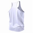 thumbnail image 5 of Men'S Gym Workout Tank Tops Stringer Muscle Cut Shirt Quick Dry Athletic Sleeveless T-Shirt Vest White XL, 5 of 6