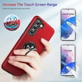 thumbnail image 4 of Hidden Series Galaxy S21 Case 5G, [Heat Dissipation] [No Fall-Off Kickstand] 360° Metal Ring, Military Grade Shockproof Protective Phone Case Designed for Samsung Galaxy S21, Red, 4 of 7
