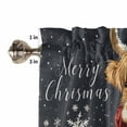 thumbnail image 5 of Snowflake Highland Cow Kitchen Curtains and Valances Set, Candle Pine Tree Merry Christmas Rod Pocket Window Valance 18 Inch Window Curtain Panels for Living Room Bedroom Laundry, 27.5x24in, 3 Pieces, 5 of 7