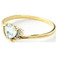 thumbnail image 3 of Galaxy Gold 14K Yellow Gold 0.97 Carat Natural Diamonds and Heart-Shaped Aquamarine Ring - March Birthstone - Courage & Clarity - Sizes 5.5 to 11 - Fine Jewelry for Women, 3 of 5