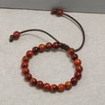 thumbnail image 5 of Ruanlalo Handmade Unisex Wooden Beaded Wax Rope Bracelet Spiritual Hand Jewelry Gift 3#, 5 of 6