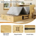 thumbnail image 6 of Farmhouse Murphy Bed With Storage and Build-in Charging Station For Bedroom,Guest Room, Queen Size, 6 of 7