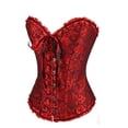 thumbnail image 3 of Tube Top Jacquard Gothic Palace Corset Waistcoat Shapewear Corset, 3 of 5