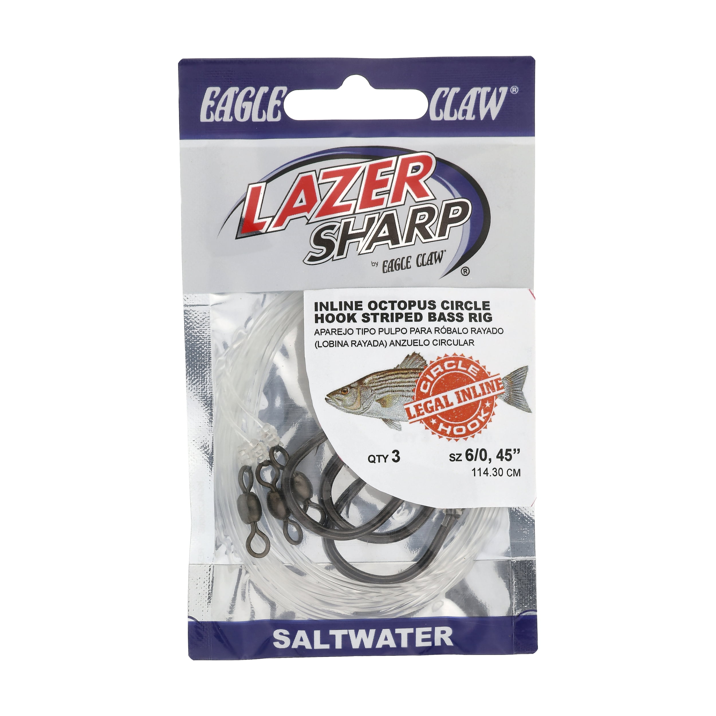 (3 pack) Lazer Sharp Striper Rig-m 6/0