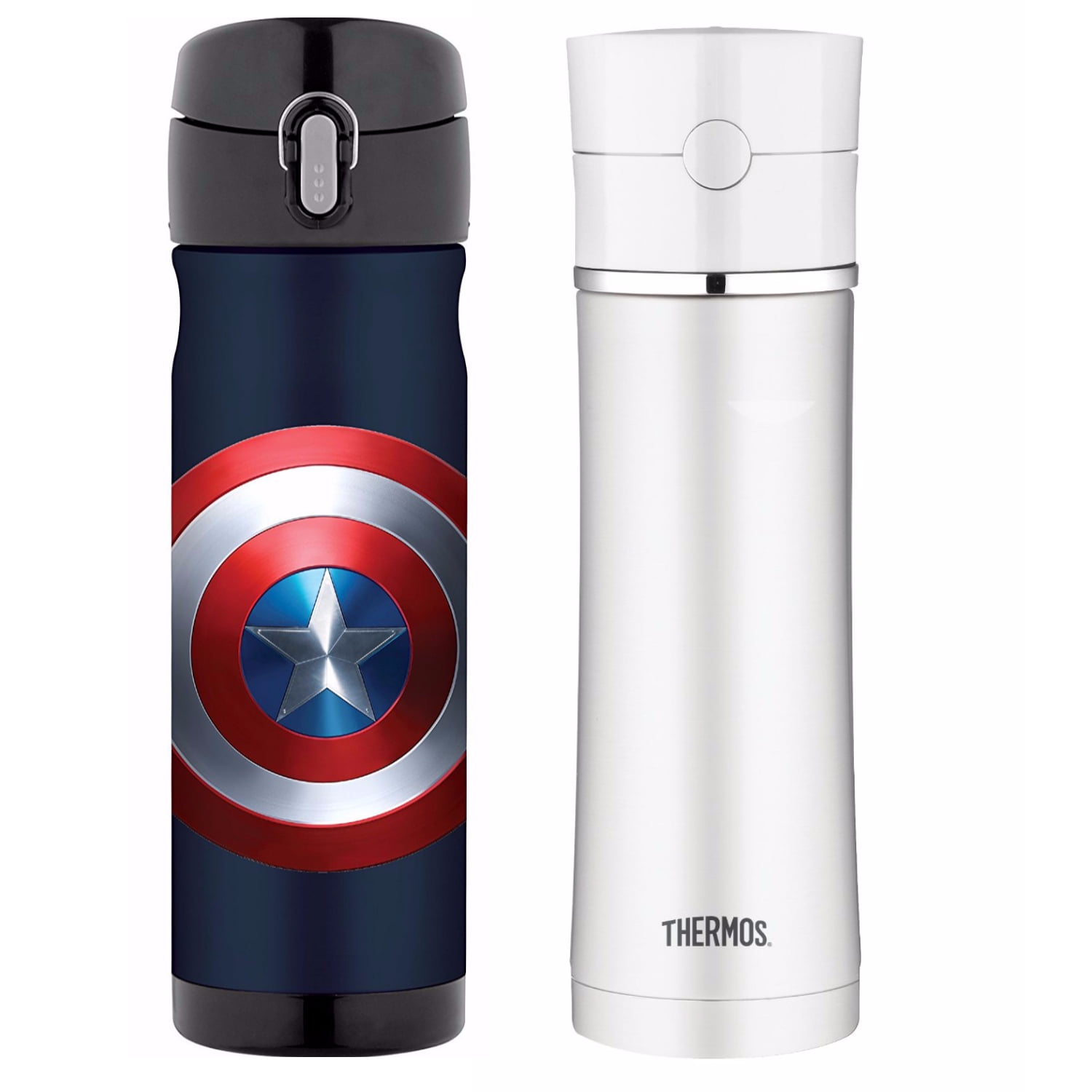 Thermos 18oz & 16oz Stainless Steel Commuter Bottle Captain America