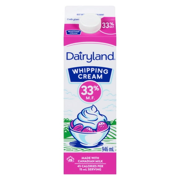 Dairyland whipping cream (33%), Dairyland whipping cream 33% 946ml