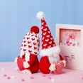 thumbnail image 5 of Valentines Day Gnome Plush Decorations,2 PCS Mr. and Mrs. Handmade Pink Scandinavian Tomte,Valentine Gnomes Plush with Holding Red Heart Ornaments,Home Table Gnomes Decor,Gifts, 5 of 6