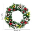 thumbnail image 3 of Christmas Wreath – 16 inch Holiday Door Hanging Decoration for Home, Hotel & Mall – Christmas Garland Wreath for Indoor & Outdoor Decor, 3 of 5