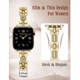thumbnail image 4 of Wearlizer Slim Stainless Steel Watch Band Compatible with Apple Watch Bands 38/40/41/42/44/45/46/49mm Women Sculpted Link Bracelet Adjustable Strap for Series 11/10/9/8/7/6/5/4/3/SE/Ultra, 4 of 6