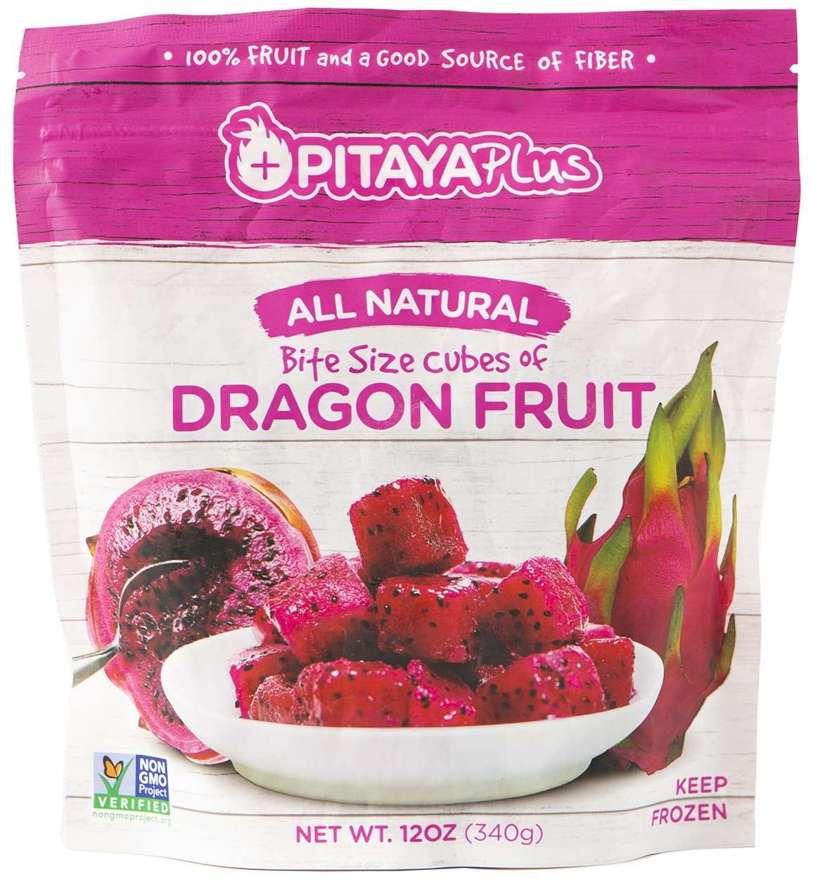Pitaya Plus Dragon Fruit Cubes, 12 Ounce 8 per case