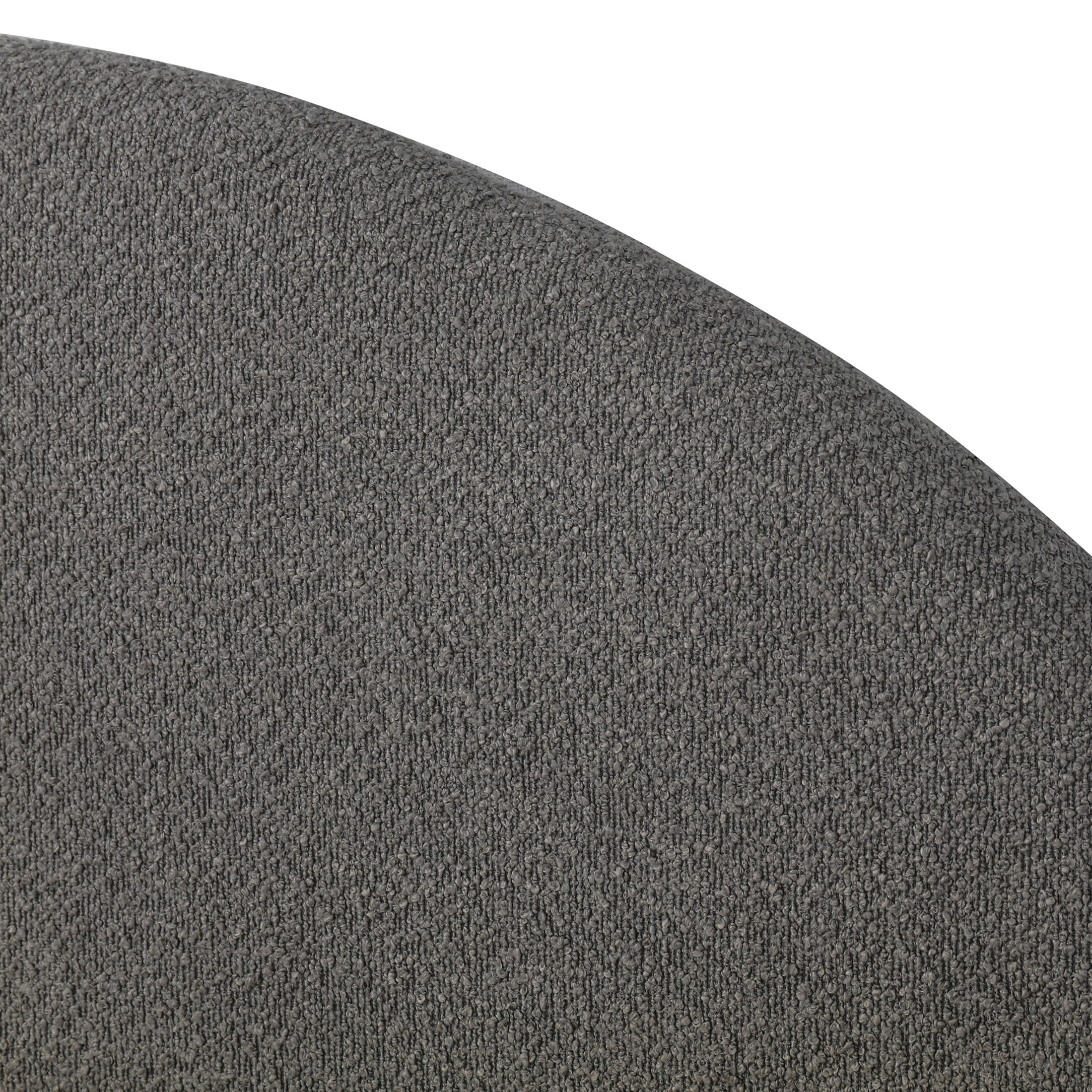 Christopher Knight Home Modern Boucle Upholstered Platform Bed with Arched Headboard, Full Size, Gray