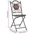 thumbnail image 4 of vidaXL Mosaic Bistro Chairs 2 pcs Brown Ceramic, 4 of 5