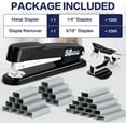 thumbnail image 5 of Deli Stapler Heavy Duty, 50 Sheet Capacity, Full Strip Staplers for Desk with 2000 Staples and Staple Remover, No Jam, Non-Slip Office Stapler with Staples for Office, Black, 5 of 7