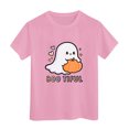 thumbnail image 4 of Xyant Halloween Shirt Boys Girls Pumpkin/Ghost Tshirt Short Sleeve Tee Tops Spooky Season Kids Toddler Fall Clothes Boys Girls Halloween T Shirt,Size 2-14 Years, 4 of 6