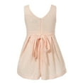 thumbnail image 2 of Little Girls Pink Solid Color Waist Belt Textured Sundress 5/6, 2 of 2