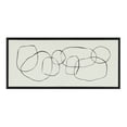 thumbnail image 2 of Kate and Laurel Sylvie Dancing Circles Framed Canvas Wall Art by Teju Reval of SnazzyHues, 18x40 Black, Decorative Abstract Wall Décor, 2 of 6