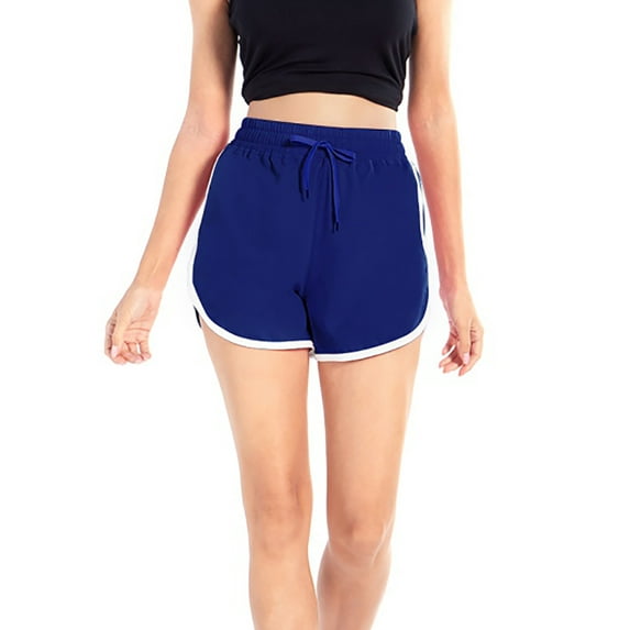 Active Teen Girls Yoga Shorts Dolphin Shorts Drawstring Summer Running Fitness Gym Dance Workout Shorts,High Waisted Girls Sorts Shorts for PE Practice Training Fitness,S-XL Black