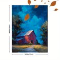 thumbnail image 3 of Red Barn Landscape Oil Painting Canvas Print Wall Art for Living Room Bedroom Farmhouse, 3 of 8