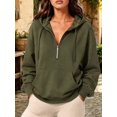 thumbnail image 4 of Women's Hoodies Fall Fashion Outfits Workout Sweatshirts Y2k Winter Zip Up Jackets Oversized Tops Green S, 4 of 7