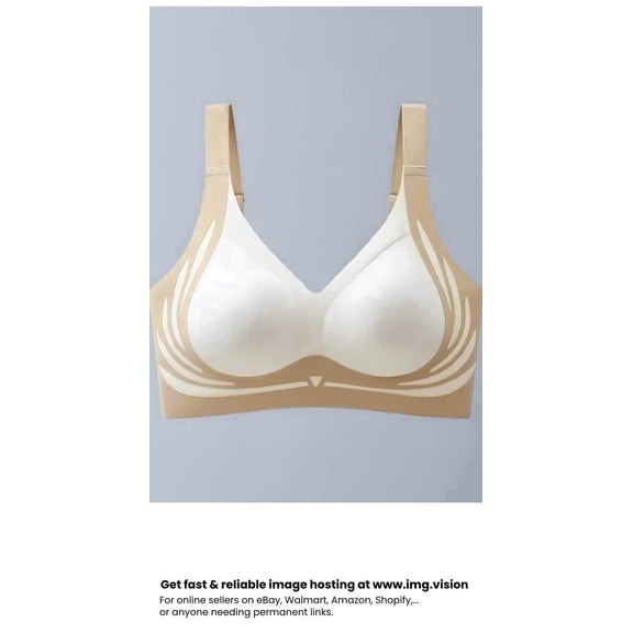Seamless Wireless Lift Bra – SMC Ultimate Comfort Everyday T-Shirt Bra, Smooth Full Coverage Bralette with Supportive Wide Straps