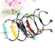thumbnail image 4 of Nvzi Pulsera de cuentas hecha a mano, pulsera de cristal de grava natural tejida a mano con cuerda ajustable (púrpura), 4 of 5