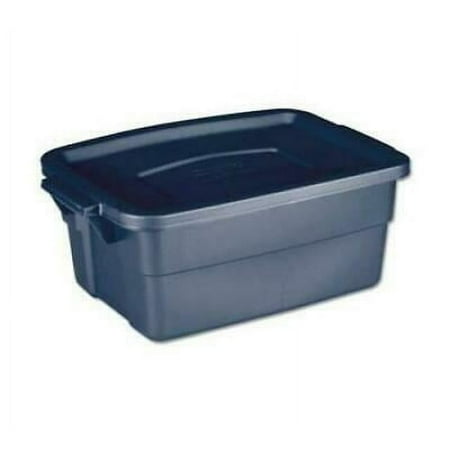 Rubbermaid Roughneck Storage Box, 3 Gal, Plastic, Multicolor, 1 Compartment, Durable