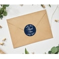 thumbnail image 3 of Darling Souvenir Round 1.6 Inches Swirl Border Thank You Dark Navy Blue Stickers Non Customized Gift-45 Pcs, 3 of 4