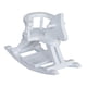 thumbnail image 1 of 1:12 Caballo mecedora de madera blanca Dormitorio Comedor Adornos de simulación, 1 of 4