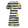 thumbnail image 4 of Babysbule Women's Summer Dresses Clearance Women Summer Sexy Casual Boho Crewneck Short Sleeve Floral Print Beach Mini Dress, 4 of 4